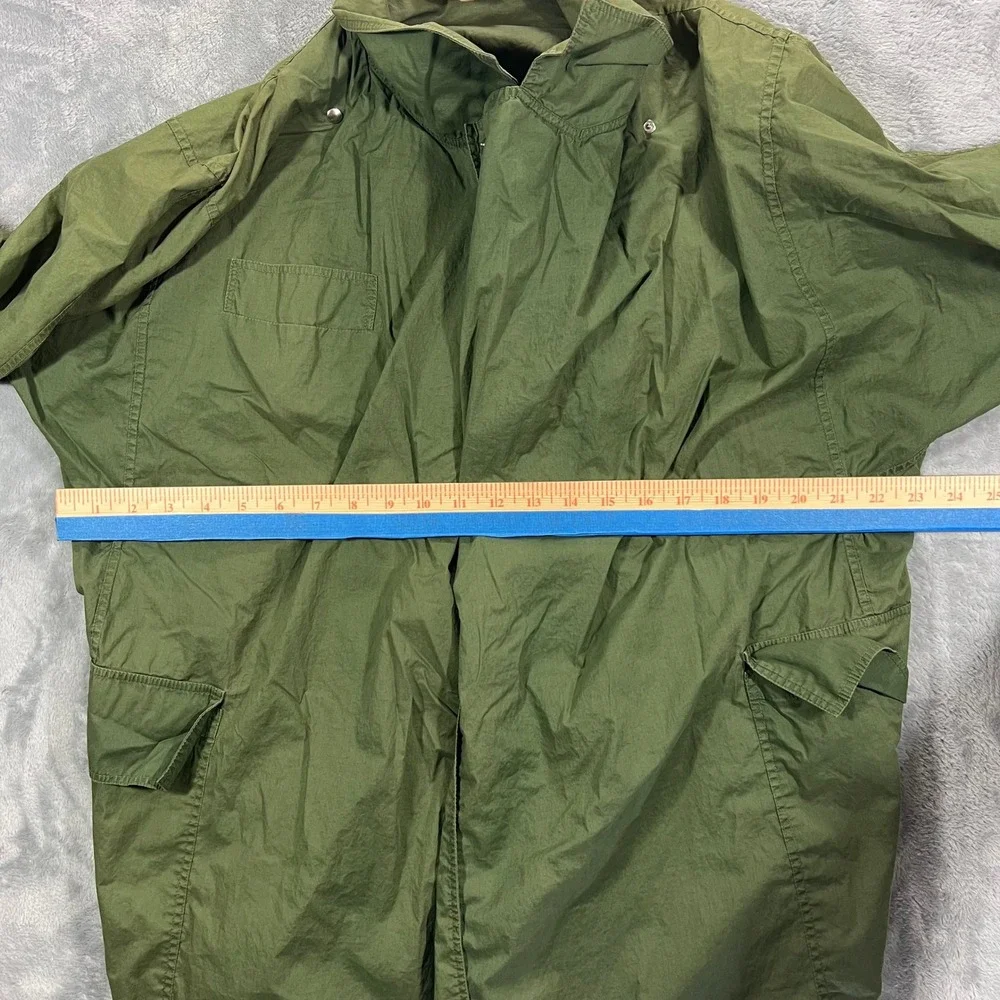 Pierre D'Alby Utility Jacket Womens M Green Good Vintage Oversized Cargo Snap